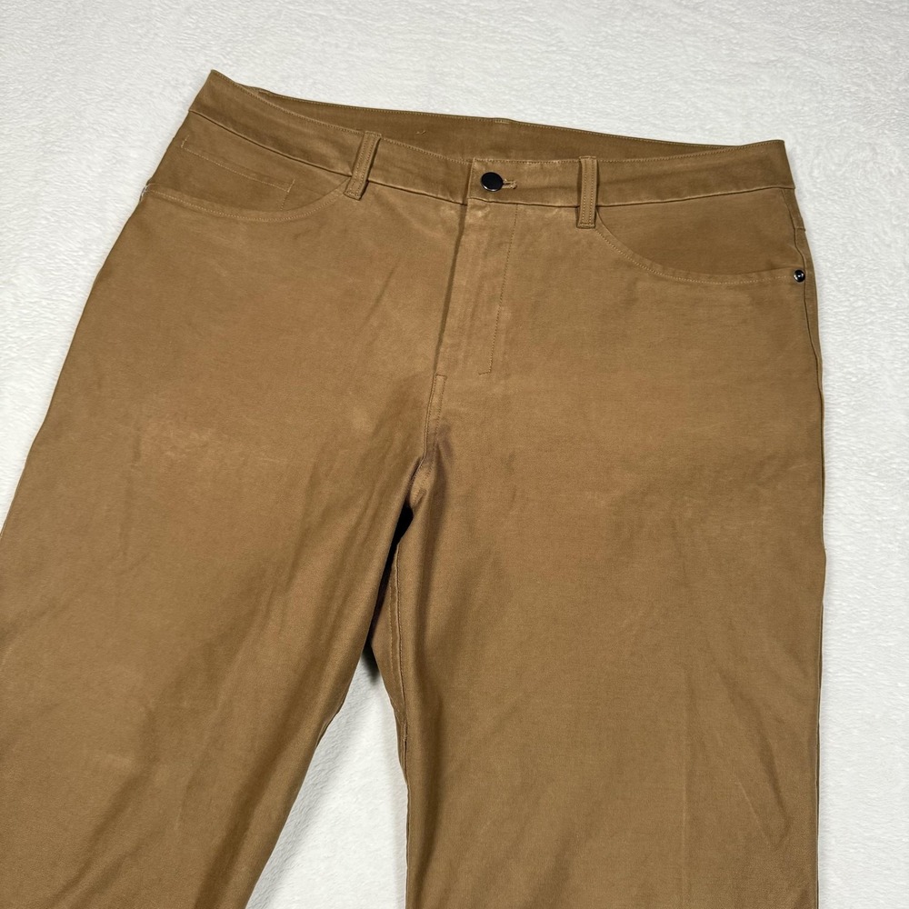 Lululemon Pants Mens 34 Brown ABC Slim Classic Khaki Casual‎ Stretch Chino Style